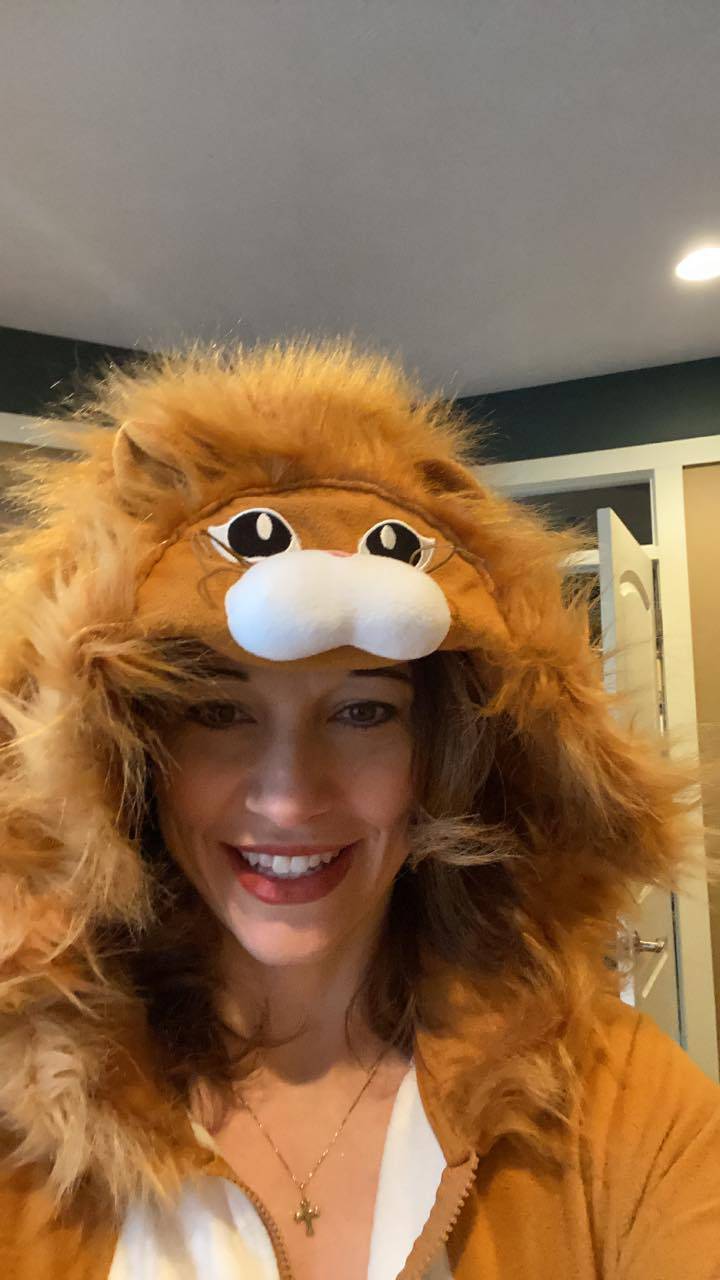 professor in lion costume